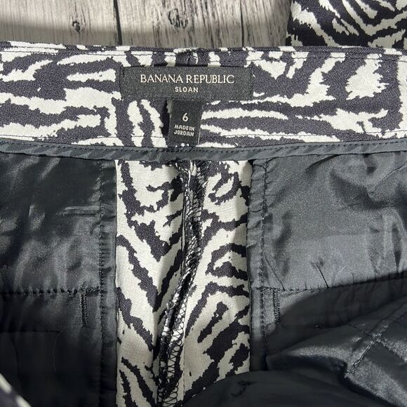 Banana Republic Sloan Zebra Print Pant size 6 - Picture 2 of 7